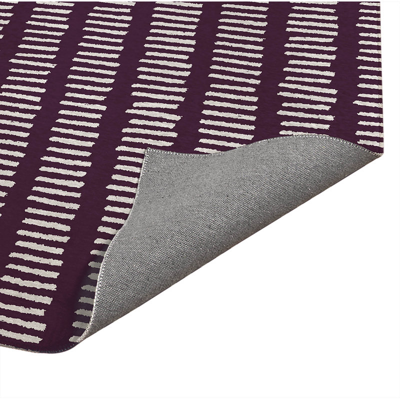 Fencing Rows Decorative Lightweight Office Mat, 60" W x 36" D, Eggplant