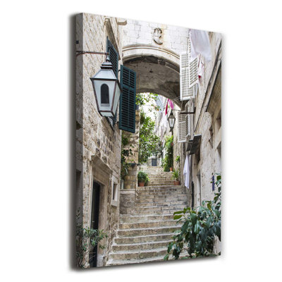 Streets Of Dubrovnik - Wrapped Canvas Print