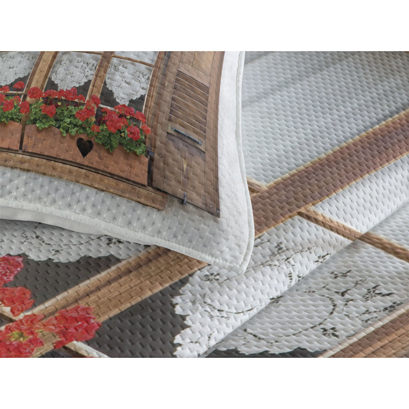 Europe Farmhouse / Country Polyester Coverlet, King Bedspread + 2 Shams