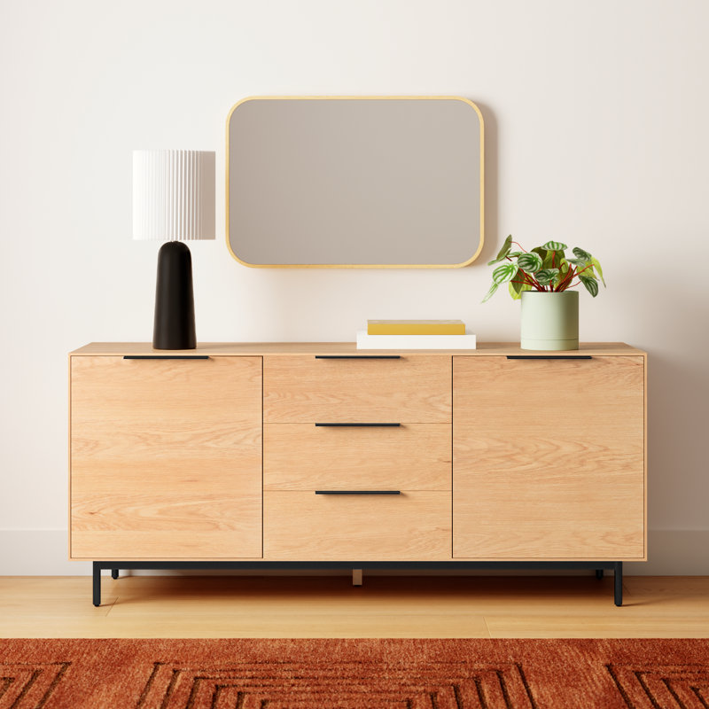 Ellis Fully Assembled Sideboard with Dovetail Drawers, Brown