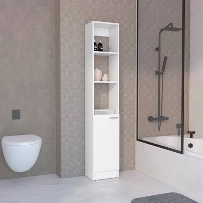 Linen Cabinet, 1 Door, 6 Shelves