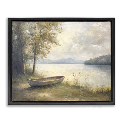 Bateau flottant au bord du lac, conception par Petal Prints Design