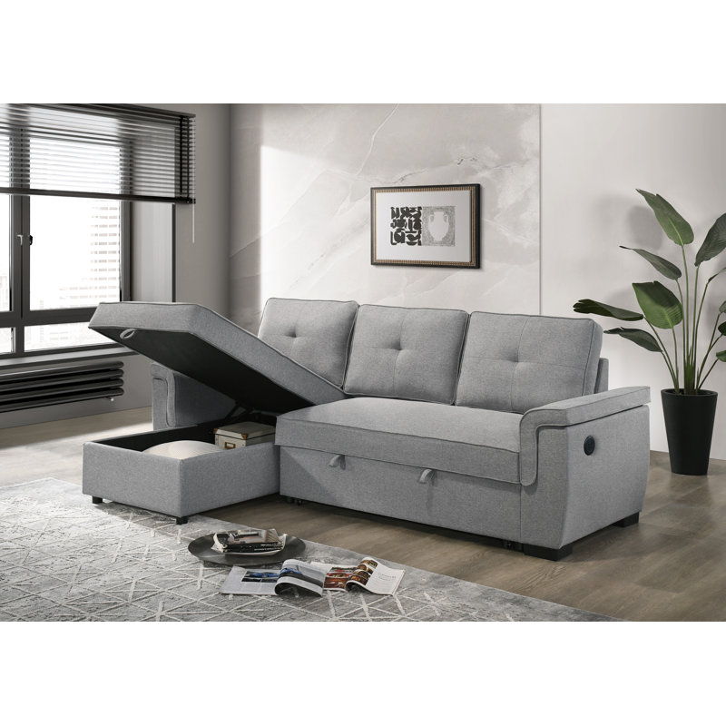 Canapé modulaire en tissu Apollo gris clair