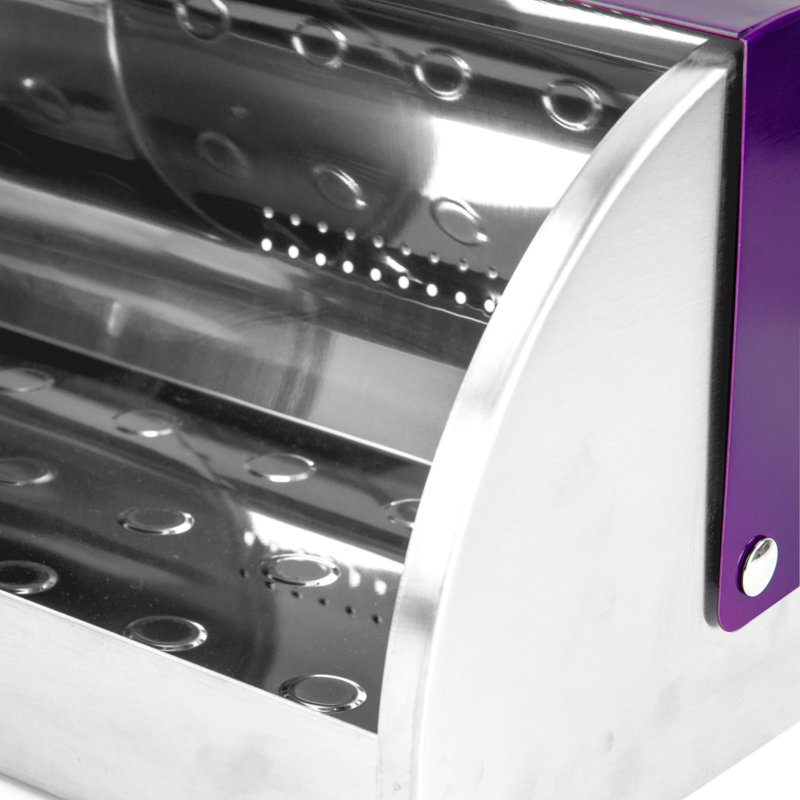 SQ Professional Gems 4 - Piece Stainless Steel Bread Bin and Canister Set, Amethyst (Purple)