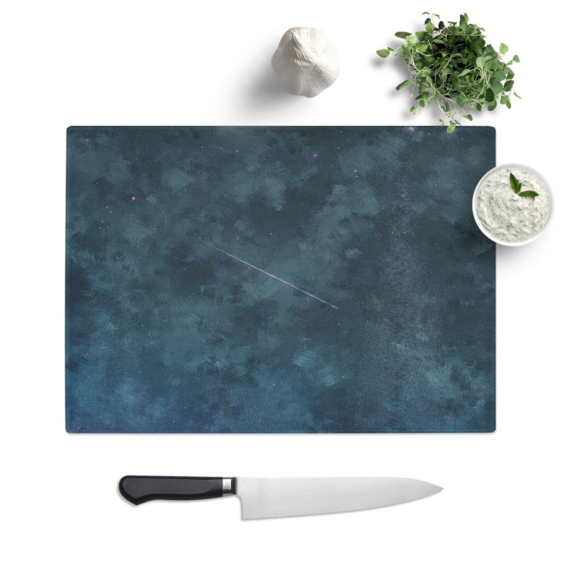 Tempered Glass Shooting Star over Mexico Chopping Board, 20 cm x 28.5 cm