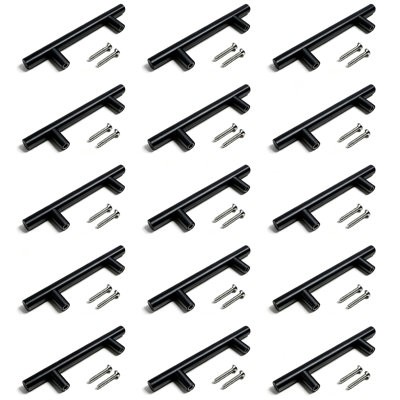 15 Pack Satin Nickel Modern Stainless Steel Cabinet Pulls, Bar Pulls, Drawer Pulls and Handle Pulls Model CPMBXMO0004 Hole Distance 6 5/16''