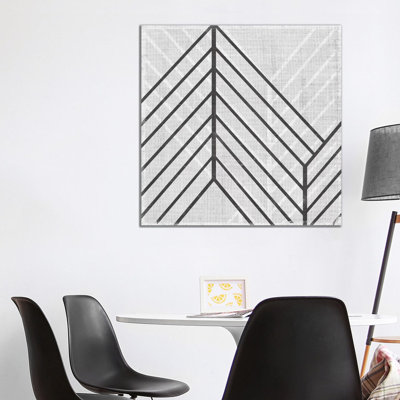 Diametric V 1 Piece Wrapped Canvas Painting