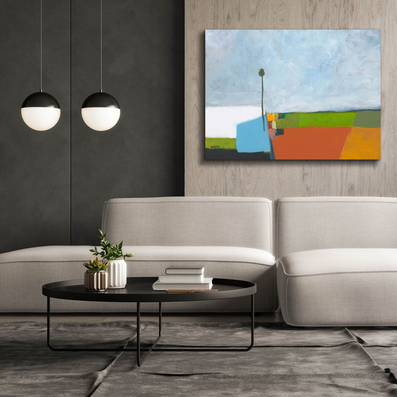 «Under A Stormy Sky» par Jan Weiss, art mural sur toile, H 40 po x l 54 po x P 1,5 po