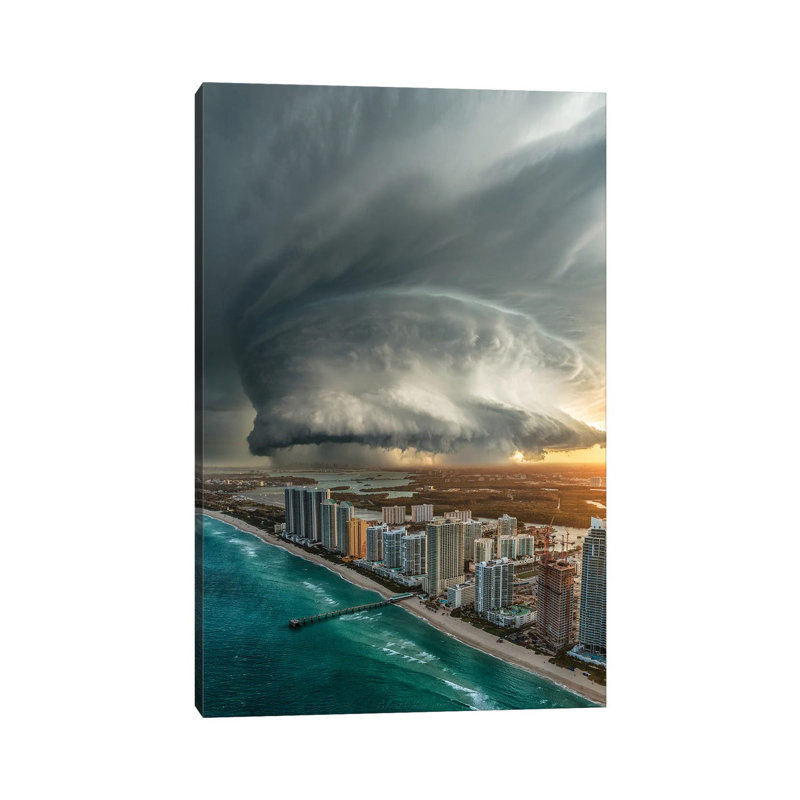Miami Beach Doom 1 Piece Wrapped Canvas Wall Art, 66.04 cm H x 45.72 cm W x 1.91 cm D