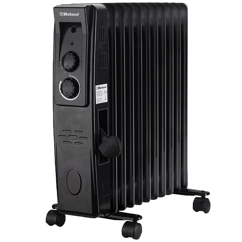 Belaco 2000W 0 BTU Electric Radiator Space Heater with Adjustable Thermostat