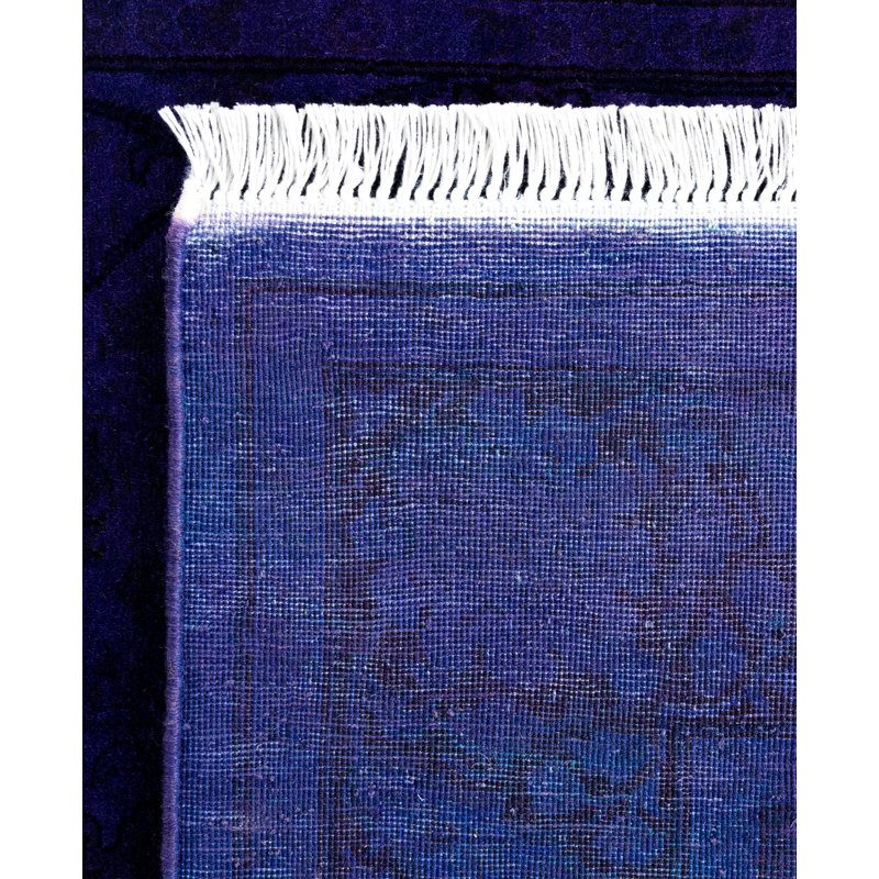 Overdyed One-of-a-Kind 3' 1" X 10' 7" Hand Knotted Area Rug