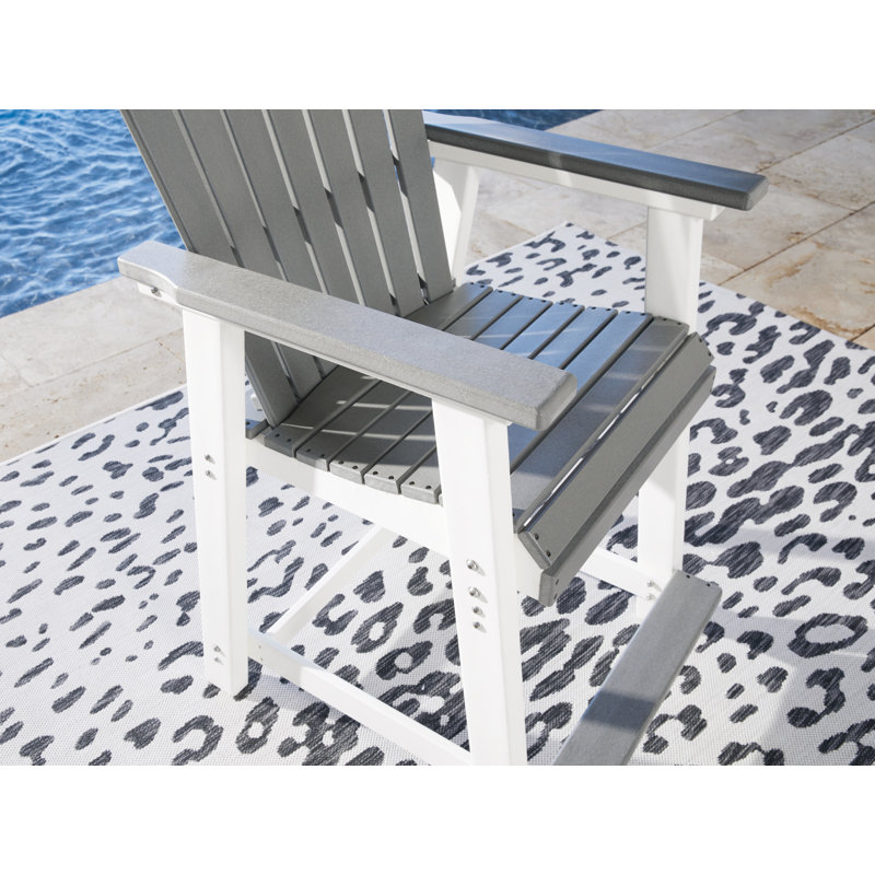 Tabouret de bar 30 po Chrisann, Blanc, Gris