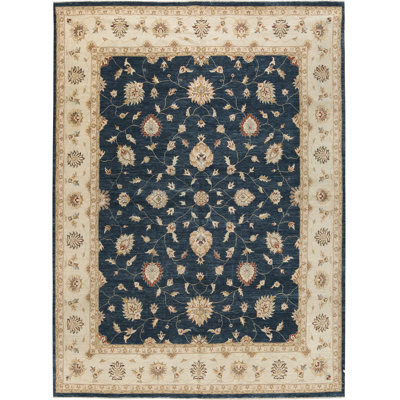 Cornwall One-of-a-Kind Rectangle 11'11" X 15'8" Wool Area Rug in Black/Beige