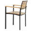 Chaise pour l'extérieur - et noir, bois, meubles de patio de cour arrière élégants et élégants Modern Chic
