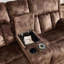 Ensemble de salon inclinable manuel moderne en microfibre 3 pièces avec fauteuil inclinable et causeuse avec console et canapé-131125719-131238529