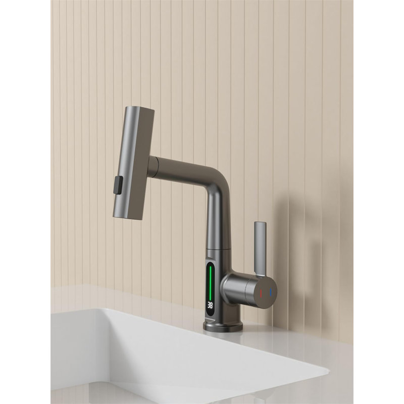 Single-handle Bathroom Faucet, Gray