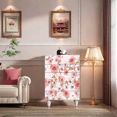 Armoire de rangement spacieuse en bois de noyer avec tiroirs