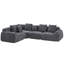 Canapé modulaire surdimensionné en velours courbé Boneless-1729656434
