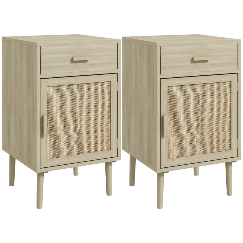 Neelisha 40cm W Manufactured Wood Bedside Table
