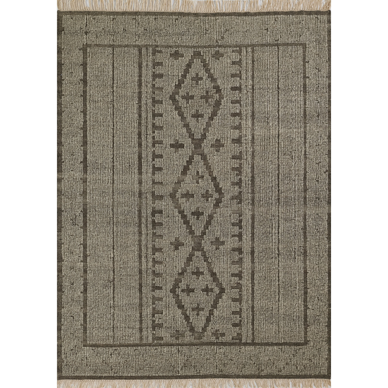 Messina Handmade Gray/Brown Rug, Rectangle 2' x 3'