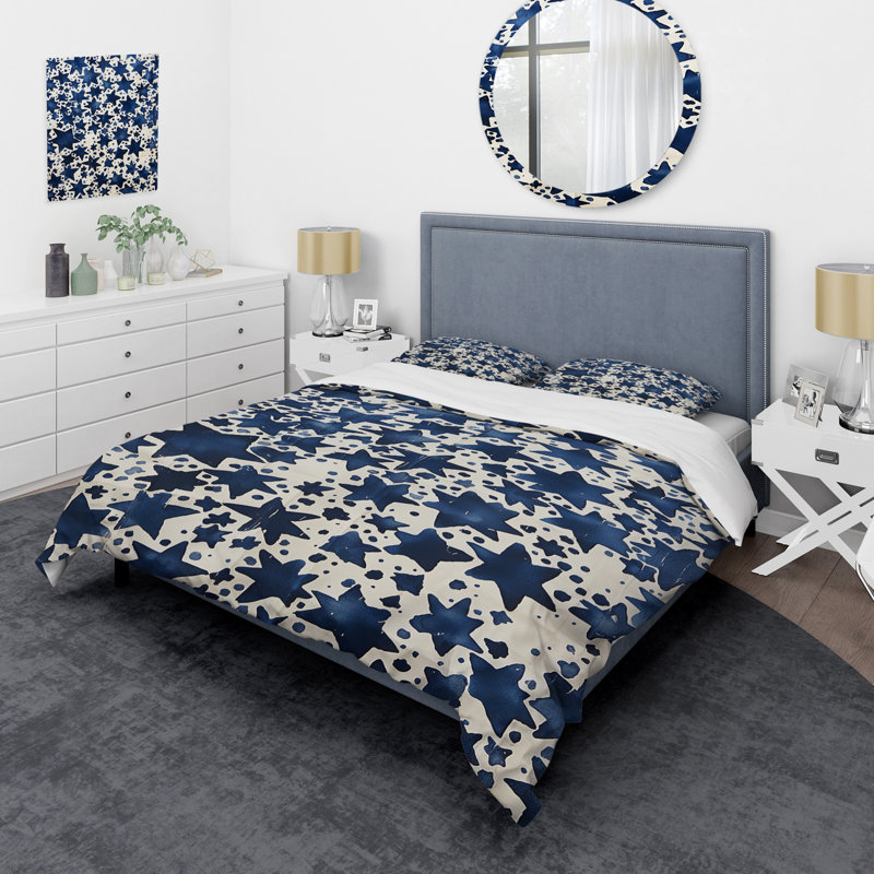 Ensemble de housse de couette Starry Night Skies - Abstract Shapes, Housse de couette pour très grand lit