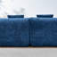 Canapé courbé en tissu chenille en mousse à haute densité compressée et sans assemblage, canapé à nuage incurvé de forme incurvée pour le salon (bleu)-351219014