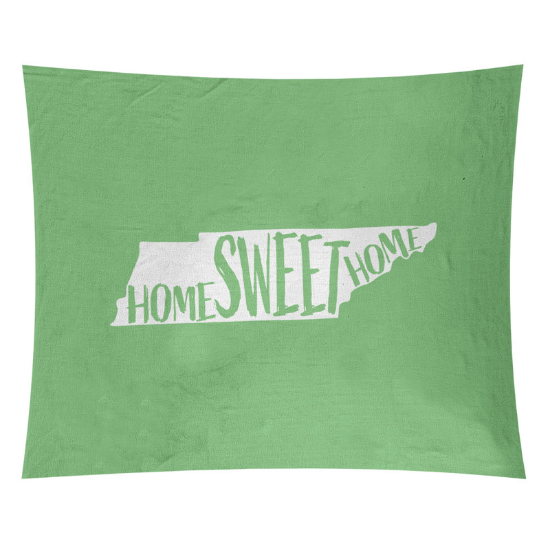 Tapisserie Home Sweet Tennessee, H 80 po x l 68 po, Vert