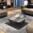 Stainless steel marble floating coffee table-104251004