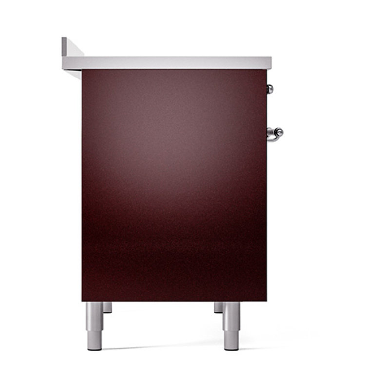 ILVE Nostalgie II Noblesse 40 in Induction Range, Burgundy/Chrome