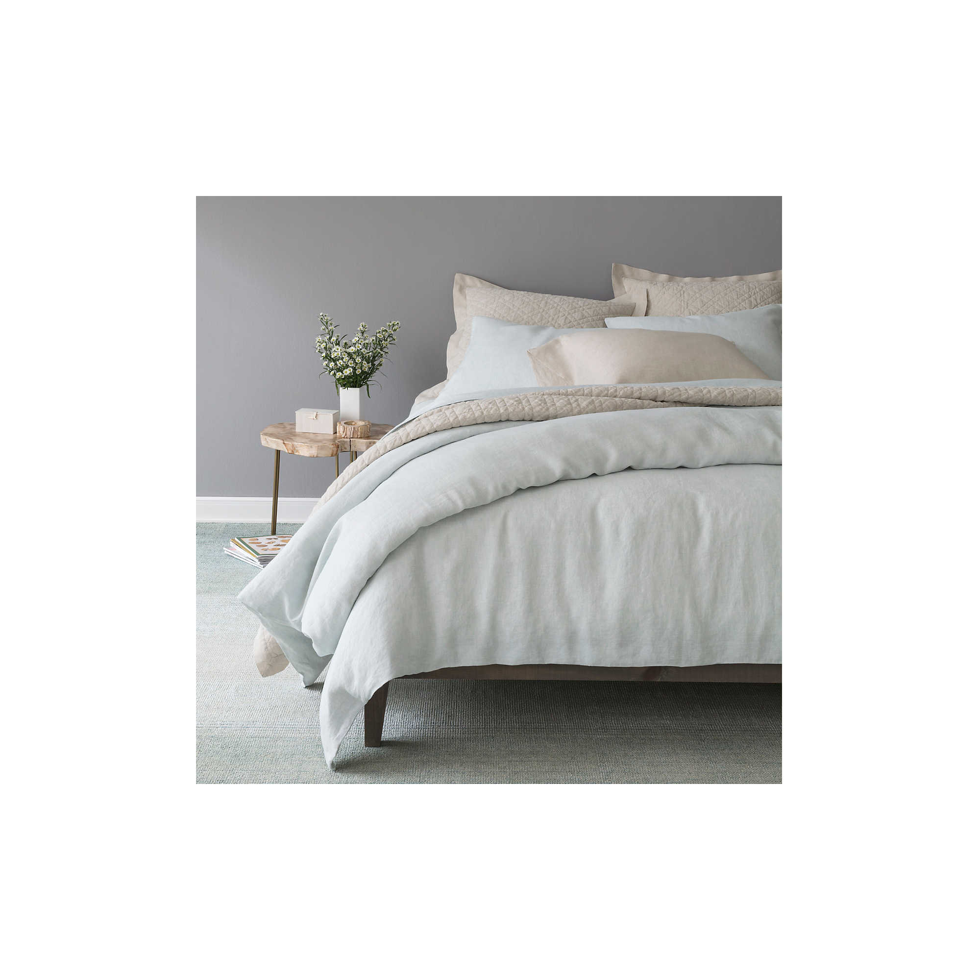 Lush Linen Duvet Cover, Twin/Twin XL Duvet Cover, Sky