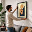 Woman in Profile Art Deco - Framed Print-35413548-35413547