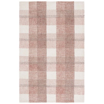 Hand-Tufted Wool & Cotton Plaid Rug