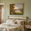 Reproduction sur toile d'un paysage lacustre pittoresque - 50 x 75 cm-548192265