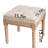 Small Beige Padded Bench, 15.82" X 15.82", Suitable For Bedroom, Piano Bench With Resilient Memory Foam Square Upholstered Dimensions, Great Outdoor Garden, Soft Padding