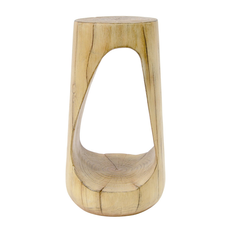 Table d'appoint d'extérieur, table de bout à conception creuse, tabouret de jardin pour patio, table d'appoint décorative pour terrasse de balcon sur la plage, béton léger, texture semblable au bois
