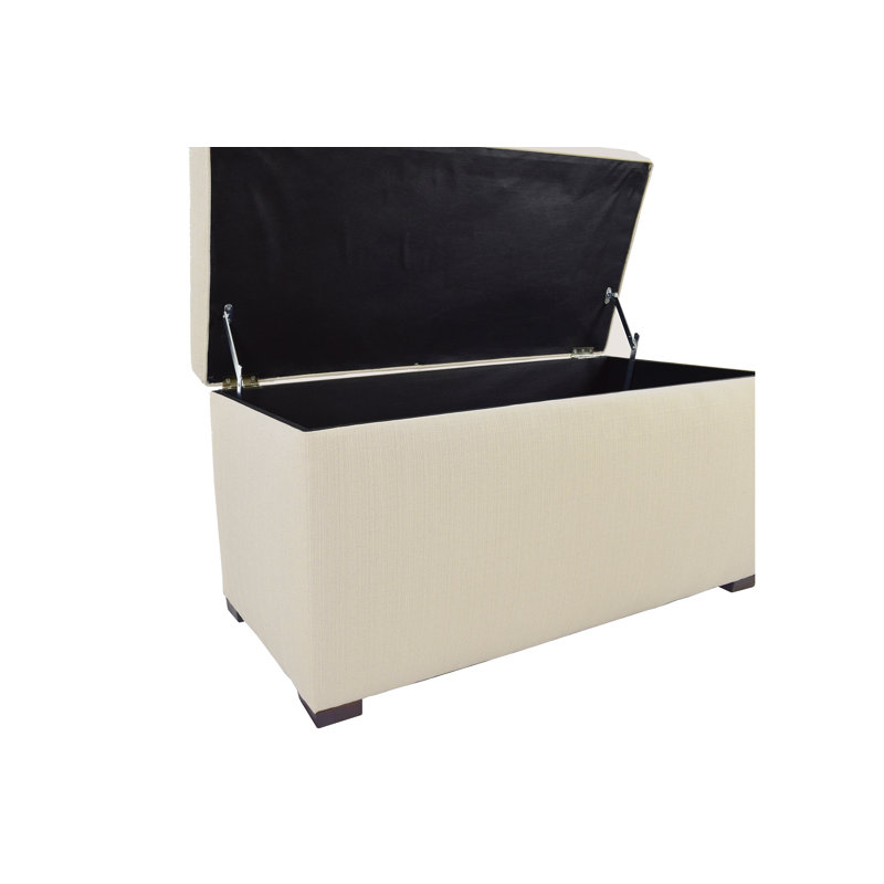 Banc de rangement rembourré Raburn, Beige