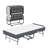 Folding Bed with Adjustable Headboard, Memory Foam Rollaway Bed for Tall People, Heavy-Duty Portable Guest Bed on Wheels, Easy Assembly Cot