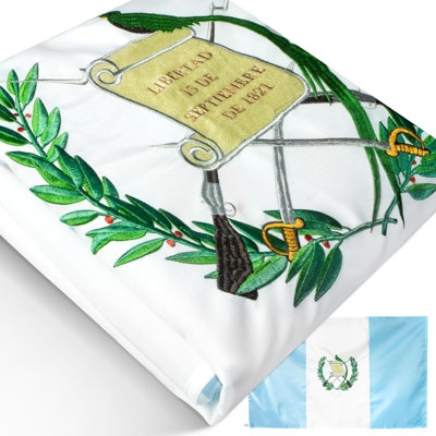 36"H X 60"W EverStrong Series Guatemala Flag Embroidered Polyester House Flag