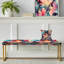 Banc abstrait tapissier doré-135459096