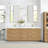 Allister 84" Free-standing Double Bath Vanity in Washed Ash Grey with White Quartz Stone Top-121696753-121696751