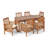 Cosimo 6 - Person Acacia Wood Patio Dining Set with Extendable Rectangular Table , Cushions Included-1406513099