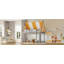 Lit mezzanine simple avec auvent, lumières DEL et étagère à livres-1206816630-1206816629