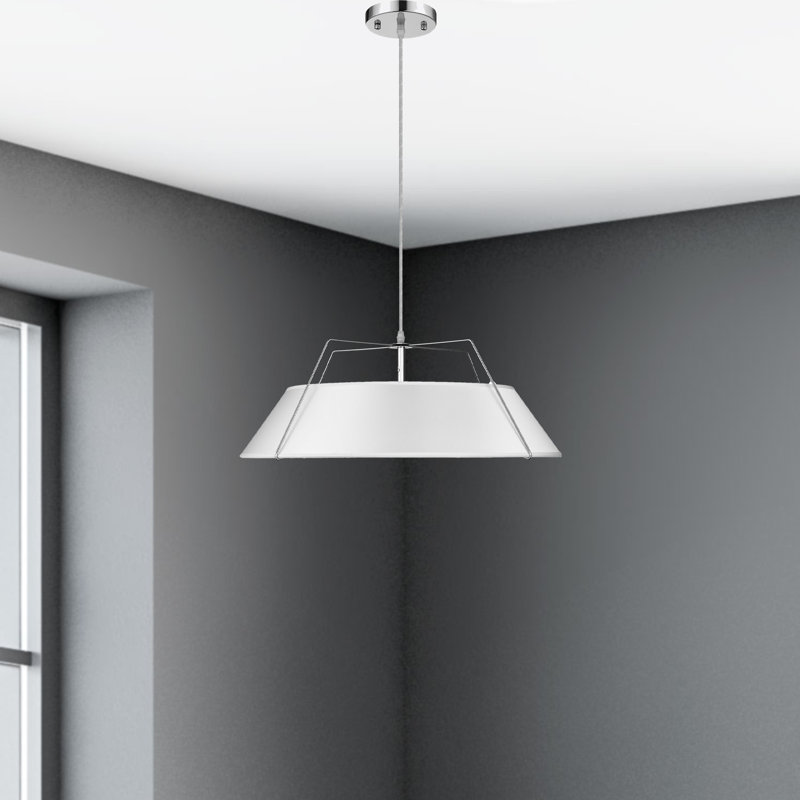 Lally 3 - Light Unique/Statement Pendant, Chrome, Frost White