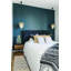 Tapis bleu nouvel âge en laine 5 pi 8 po x 7 pi 8 po Klingbeill