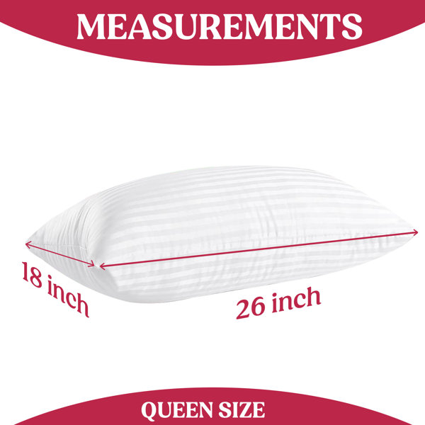 Puredown White Feather Pillows for Sleeping, Square Bed Pillows 12 x 20  inch, 18 x 18 inch, 20 x 20 inch, 26 x 26 inch, Set of 2