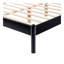 Structure de lit double en bois avec tête de lit moelleuse, cadre gris et noir-977514427