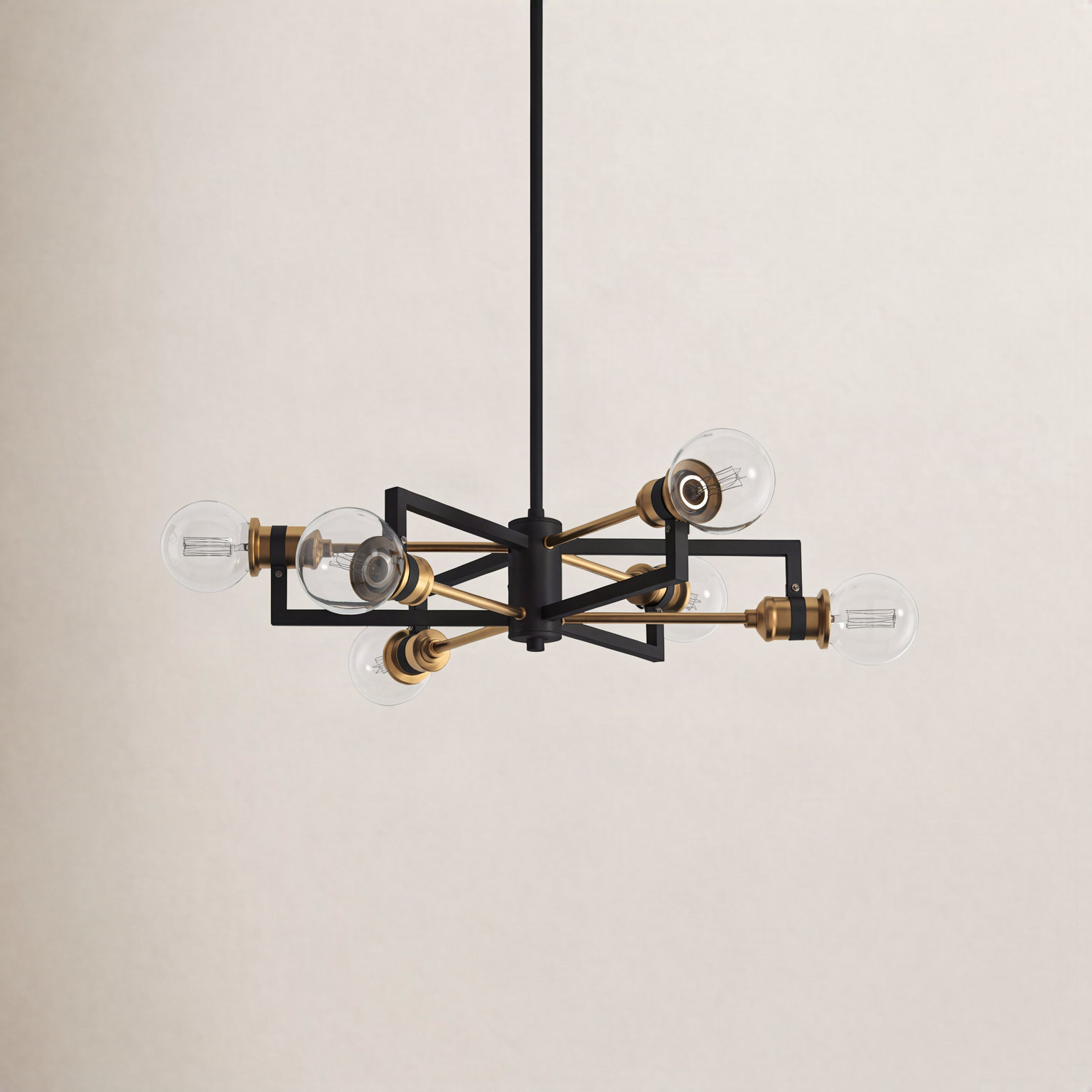 Tommie 6 - Light Metal Dimmable Sputnik Chandelier
