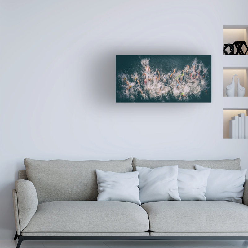 Art sur toile Klaus Lenzen Position Battles, H 10 po x l 19 po