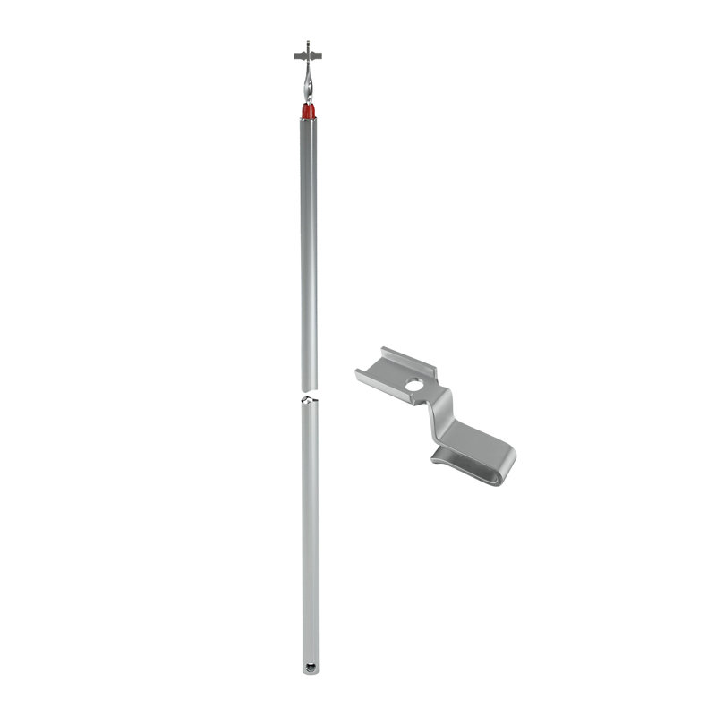  Non Tilt Tube Balance 28" Tube Length Red Bearing With 70 540A Mill Carrier Bracket, Silver/Red