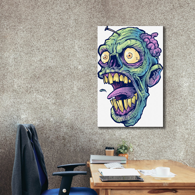 Makhzane " Zombie Pattern Head 03 ", 40" H x 26" W x 1.5" D